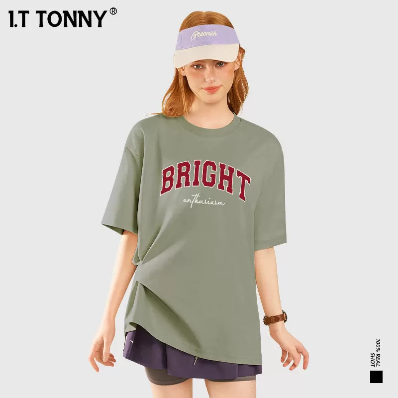 潮牌I.T TONNY情侣短袖男女同款夏季T恤宽松印花款休闲半袖DBY