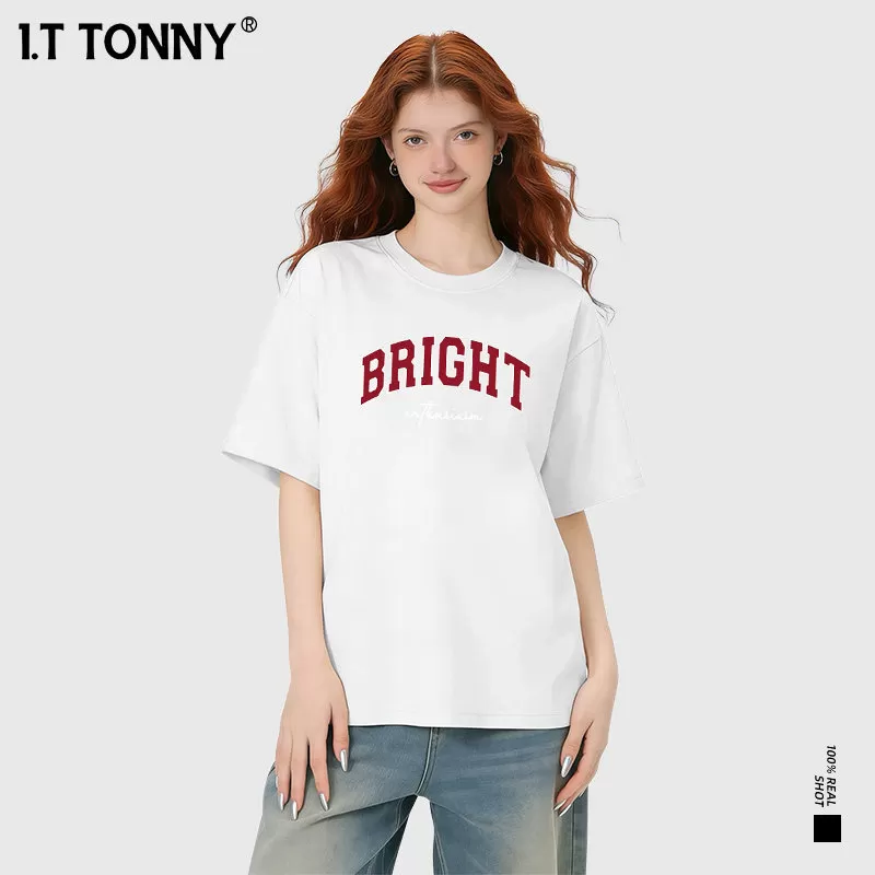 潮牌I.T TONNY情侣短袖男女同款夏季T恤宽松印花款休闲半袖DBY