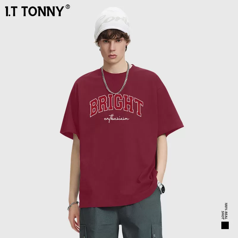 潮牌I.T TONNY情侣短袖男女同款夏季T恤宽松印花款休闲半袖DBY