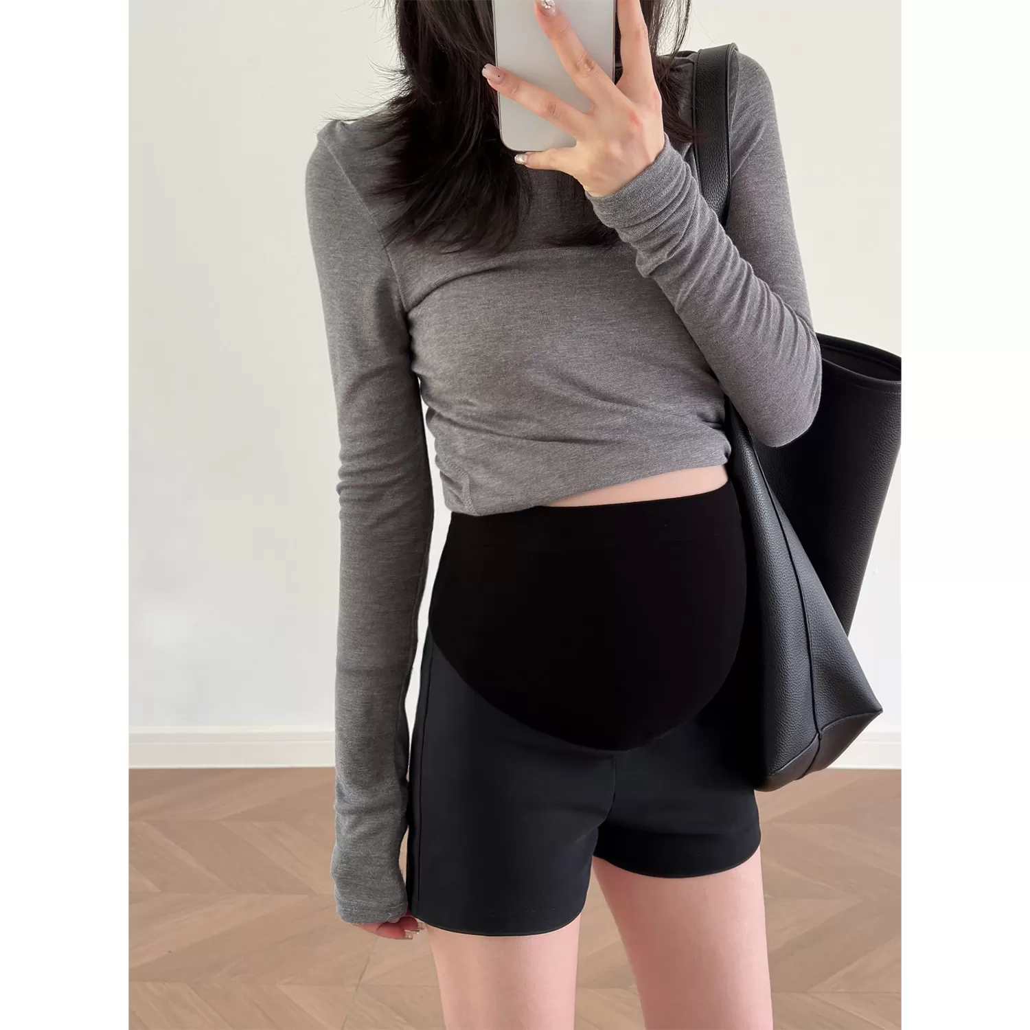 孕妇短裤子春夏季薄款夏装新款外穿孕期不勒肚子小个子瑜伽打底裤