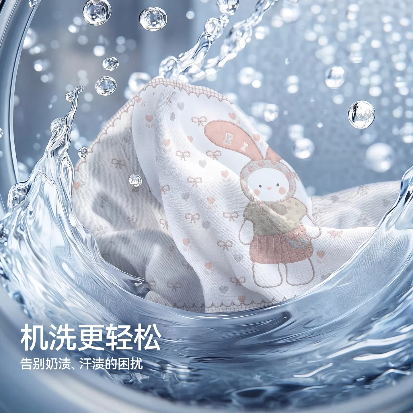 莱茵森儿童枕套纯棉枕头套一对夏季婴儿卡通纱布枕头枕套四季通用