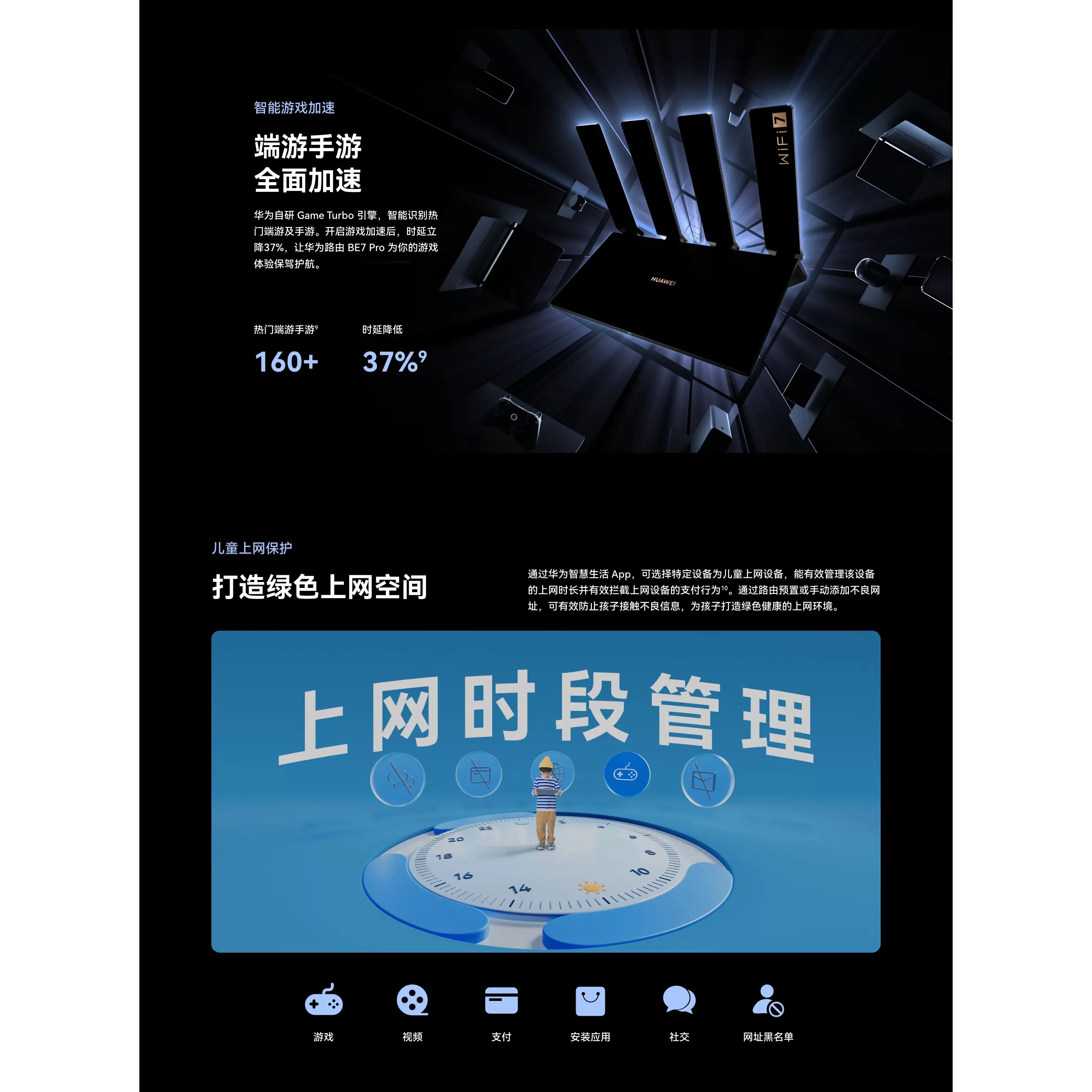 华为BE7Pro千兆WiFi7路由器2025新款 2.5G网口真千兆穿墙王全屋覆盖大平层无线高速双频光纤接入 Mesh组网