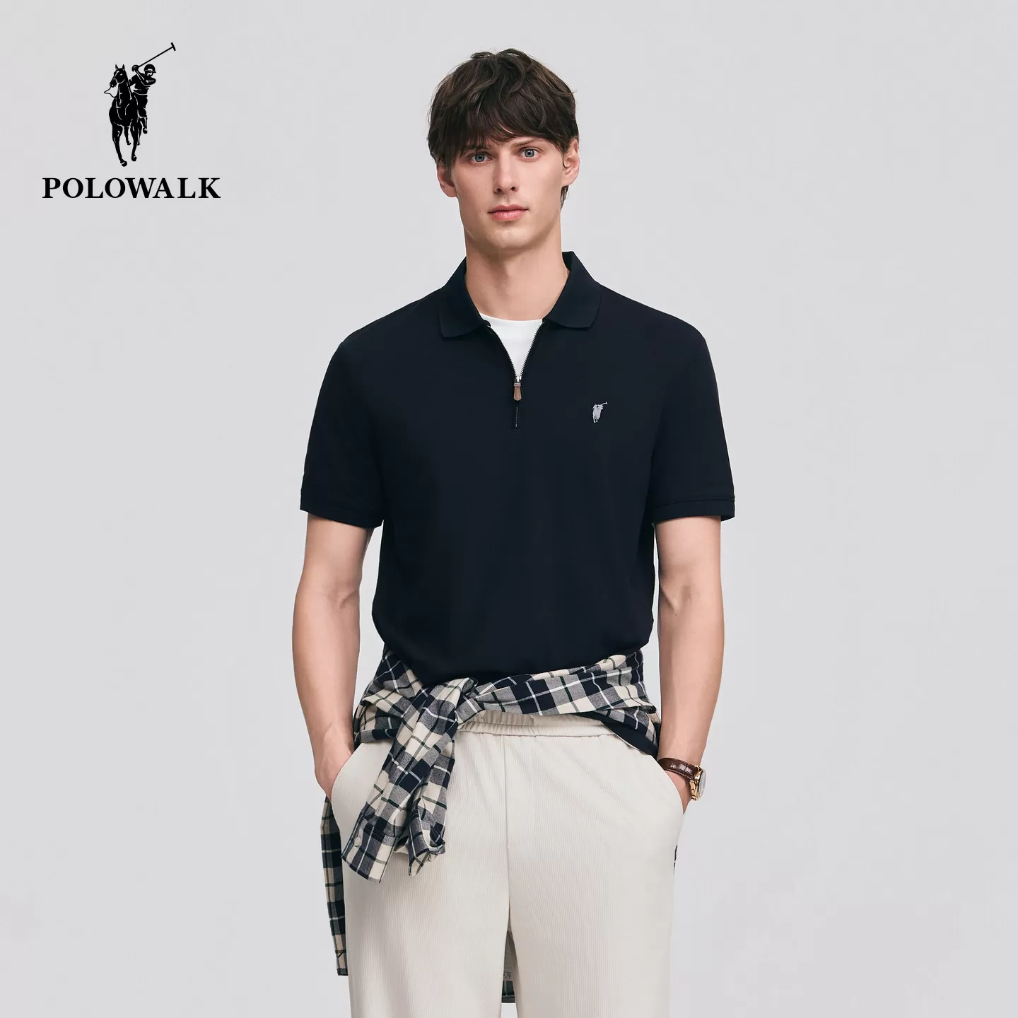 [凉感+吸湿速干]POLOWALK男式短袖POLO衫26夏季简约通勤防晒短袖