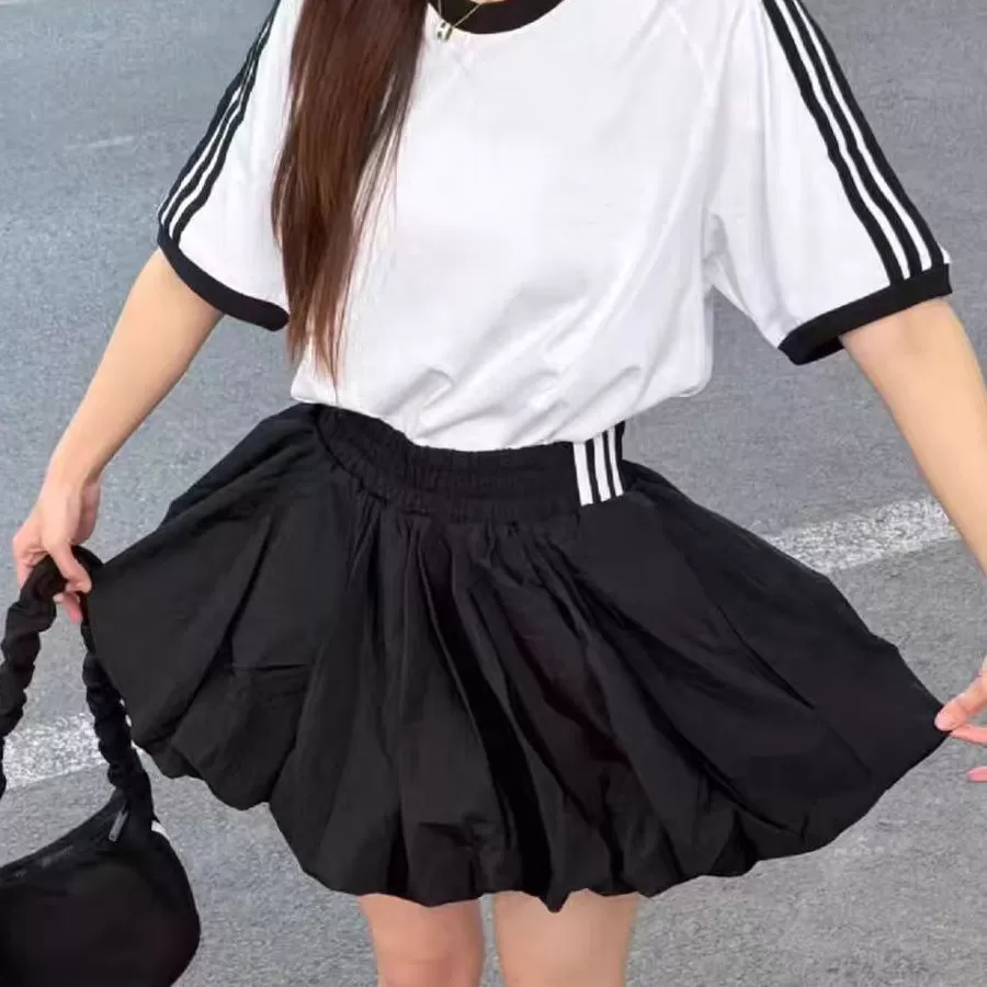 一折专区丨2026夏季新款黑色高腰花苞裙裤女休闲运动风显瘦蓬蓬裙