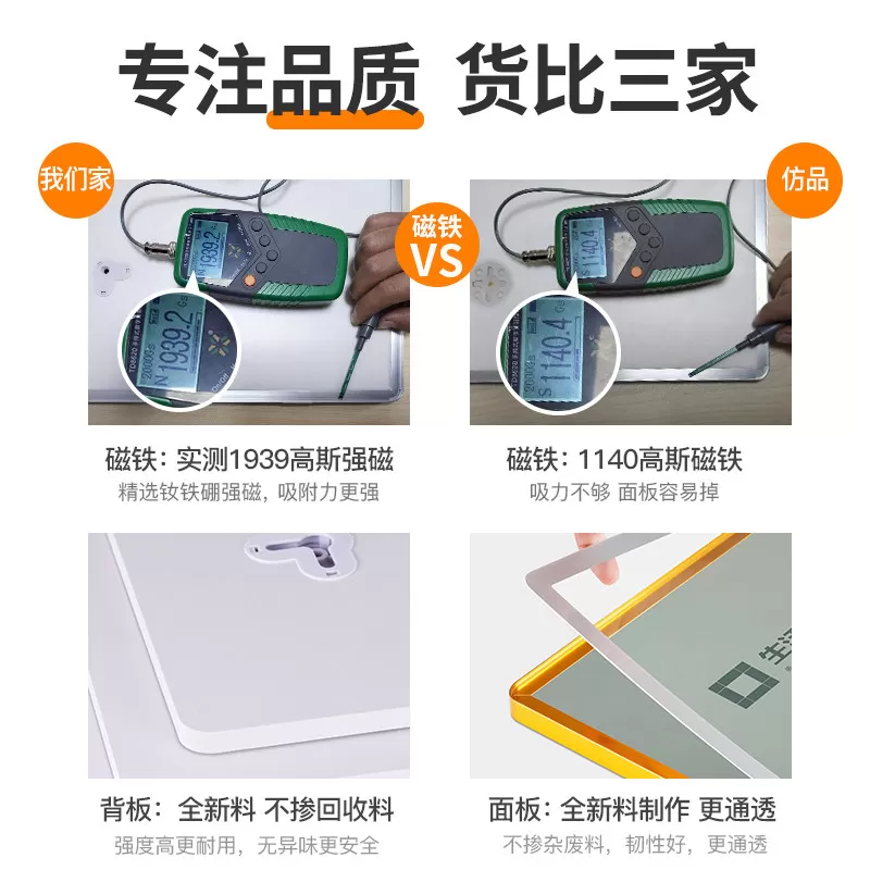 磁吸海报框铝合金展板电梯广告框架a3相框画框挂墙a4分体钢化玻璃