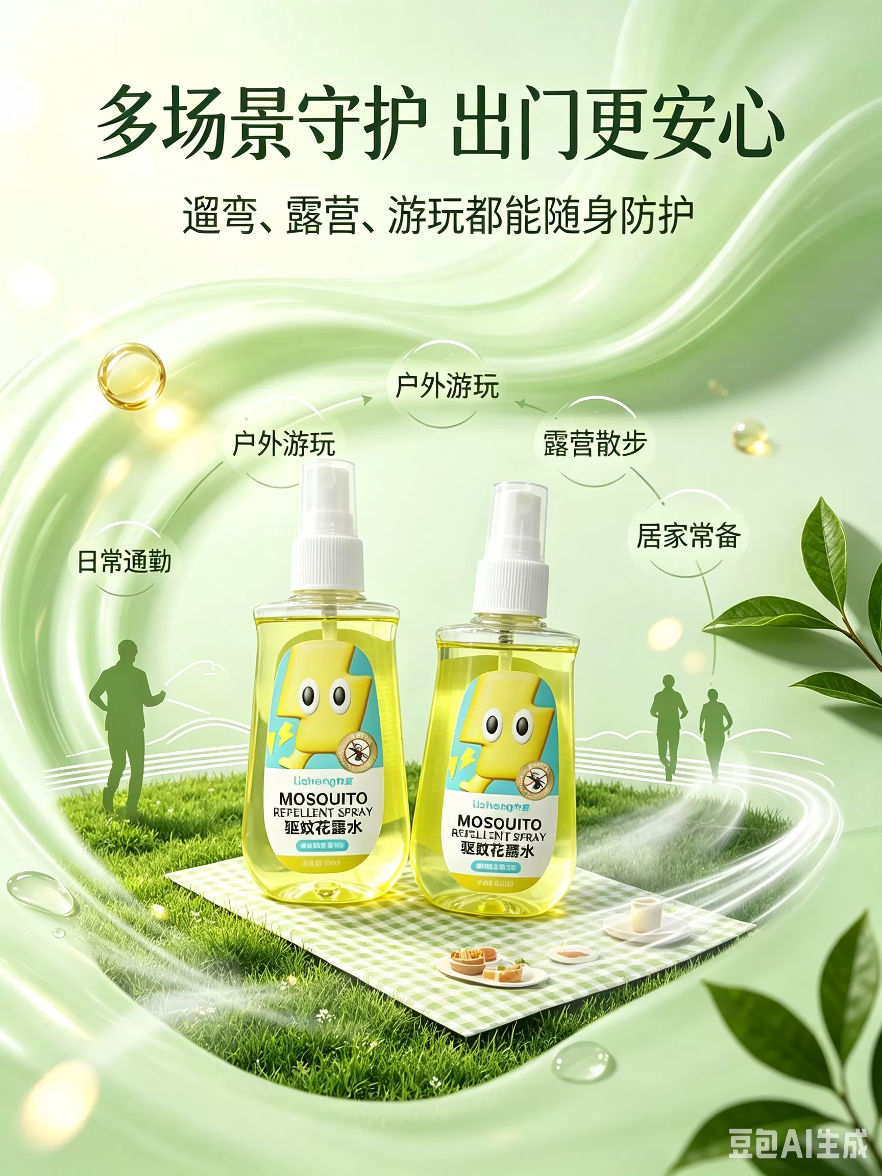 【力圣】驱蚊花露水驱蚊液户外防蚊喷雾驱蚊水防蚊安全有效