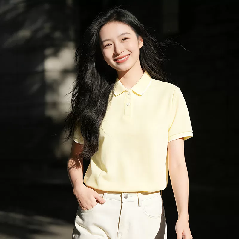 雪中飞抗菌短袖t恤女夏2026新款羽毛球服小个子运动宽松polo衫PC