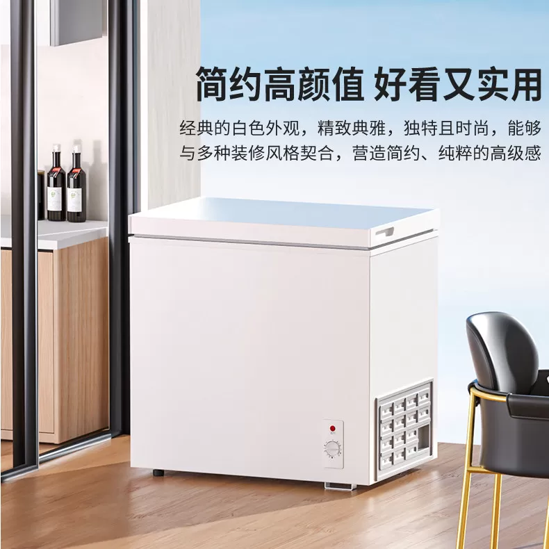 先科冰柜一级能效家用小型全冷冻冷藏两用冷柜迷你减霜商用冷柜
