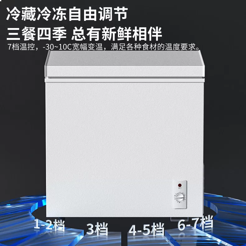 先科冰柜一级能效家用小型全冷冻冷藏两用冷柜迷你减霜商用冷柜