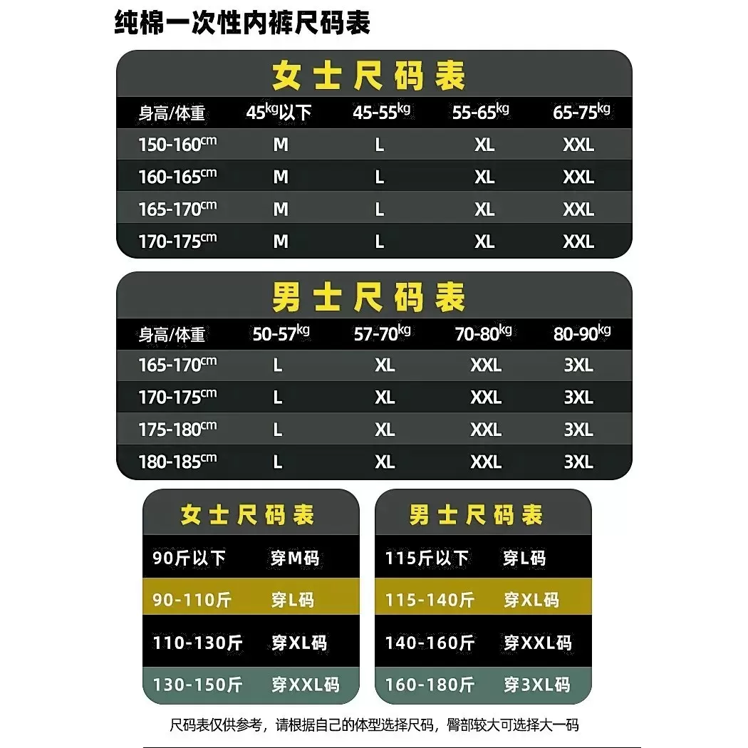 【直播推荐】freego一次性内裤男女儿童无菌独立包装日抛免洗短裤