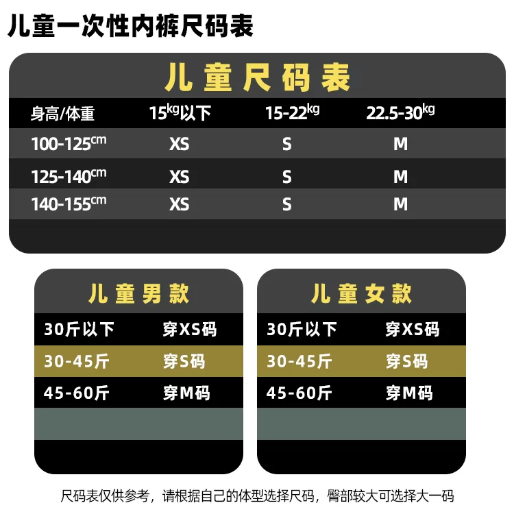 【直播推荐】freego一次性内裤男女儿童无菌独立包装日抛免洗短裤