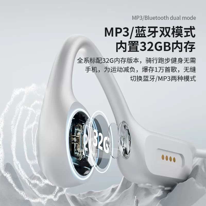 戴灵S700骨传导蓝牙耳机无线防水游泳运动跑步开放式挂耳式长续航