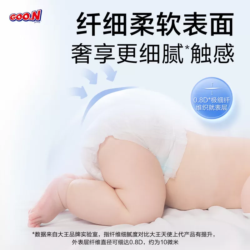 大王天使精萃版环贴NB+S/S/M/L/XL2包婴儿超薄透气纸尿裤尿不湿