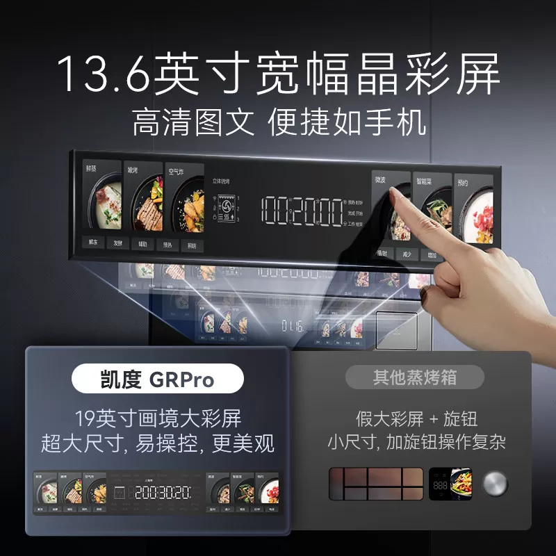【杨幂推荐】凯度双热风GRpro微波炉微蒸烤一体机嵌入式家用蒸箱