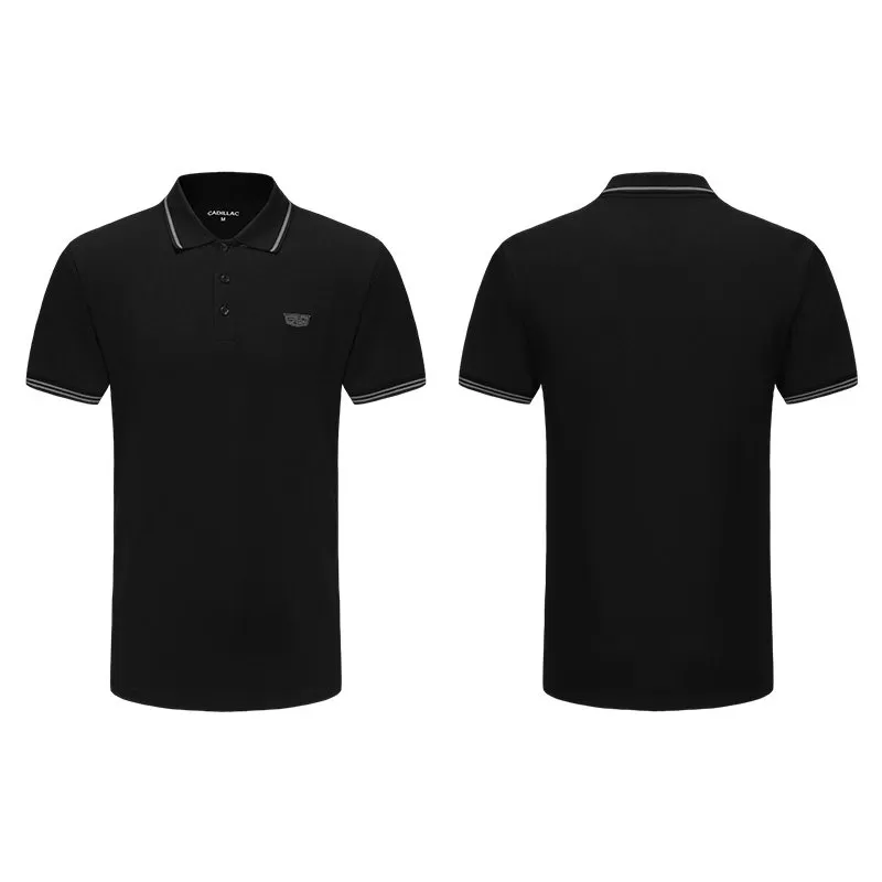 凯迪拉克4S店Polo衫工作服短袖黑色白色 T恤工装男女衣服售后工服
