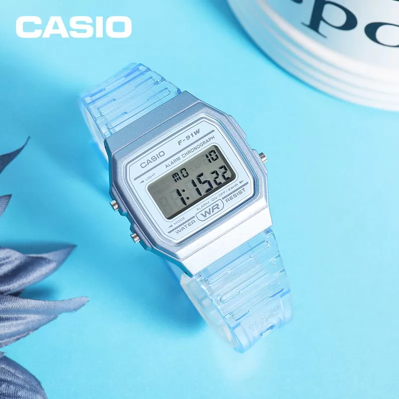 casio卡西欧手表男小方块运动款女学生初高中青少年电子F-91WS-7