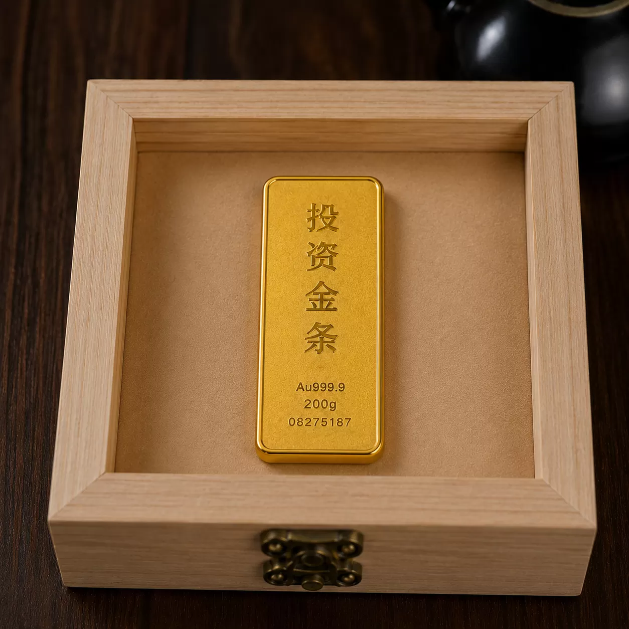 仿中国黄金金条真铜镀金金砖足重金店银行样品道具投资假金条摆件