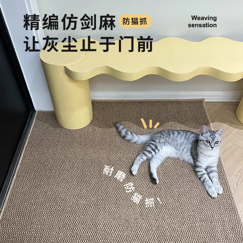 入户门地垫2026新款仿剑麻门垫进门口入门玄关门外地毯脚垫可裁剪