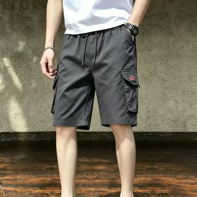 夏季工装短裤男五分裤子大码中裤休闲港风干活穿工装短裤男士