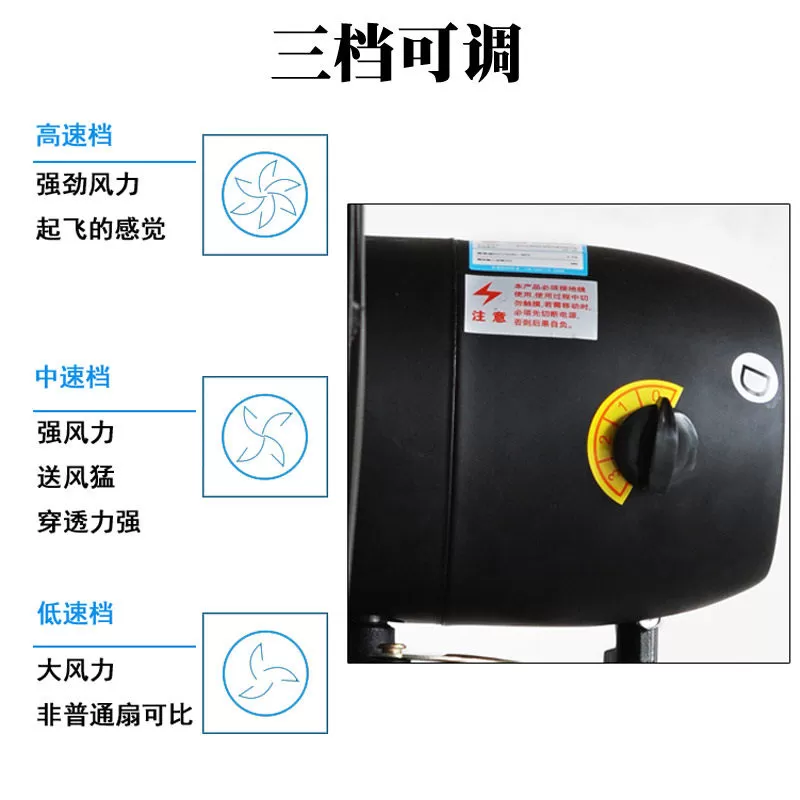 工业壁扇墙挂壁挂式牛角扇电风扇大风量功率电扇挂壁商用工厂强力