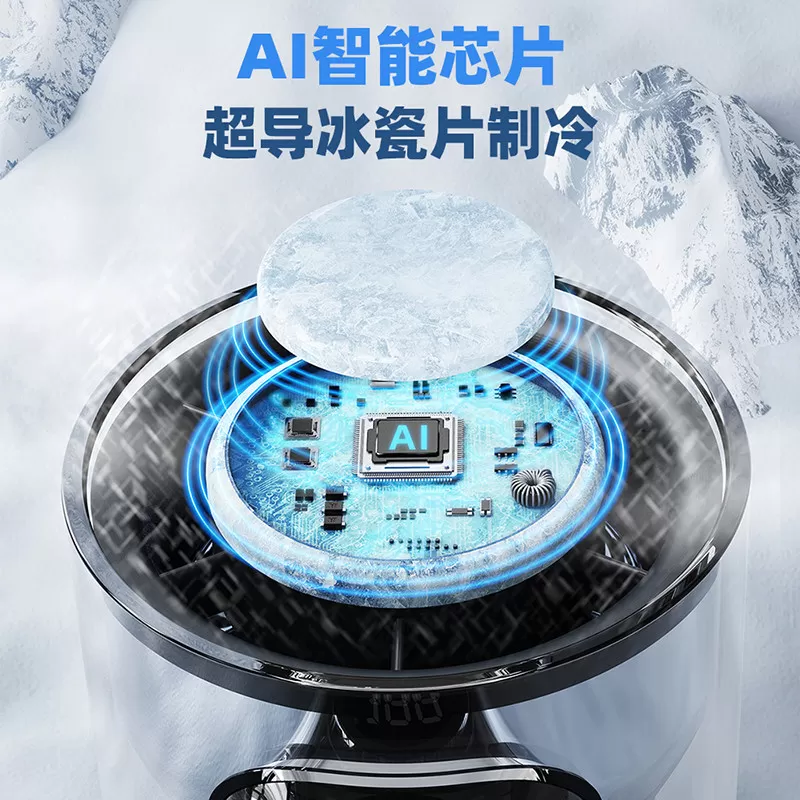 六爵新款透明机甲手持小风扇户外便携式电风扇充电式高速降温风扇