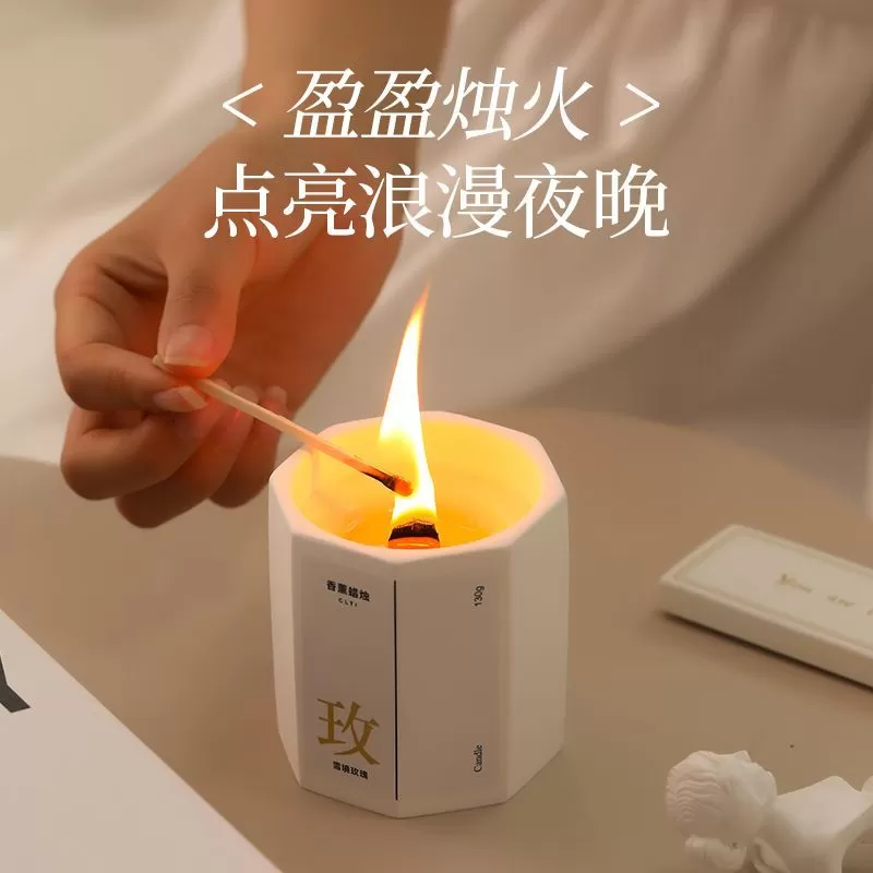 桂花香薰蜡烛卧室家用房间持久熏香女生小众高级礼物伴手精油香氛
