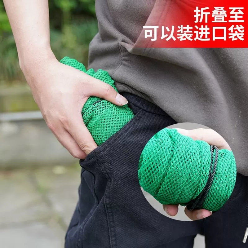 便携式迷你小简易鱼护方便装鱼网袋小型网兜小号尼龙编织溪流大肚