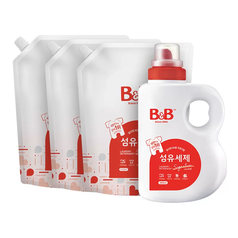 【自营】【李佳琦直播间】B&B/保宁婴儿洗衣液 1800mL+2100mL*3