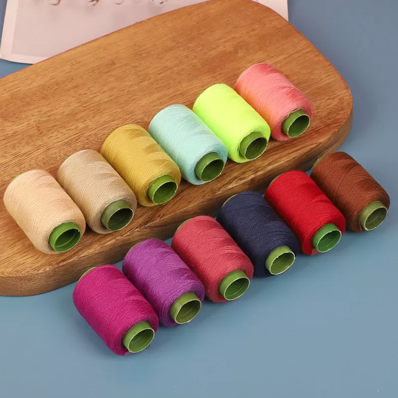 家用缝衣线白线涤纶线手工缝衣服彩色针线缝纫线黑手鞠球用绣线