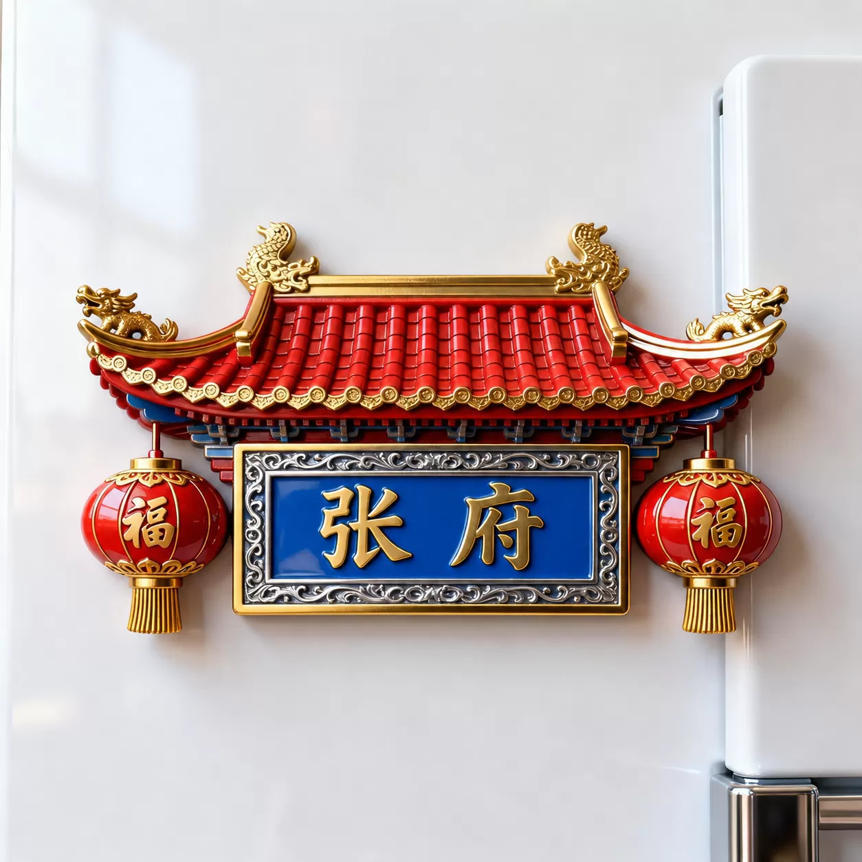 百家姓牌匾姓氏金属浮雕冰箱贴磁吸文化创意收藏批发冰箱贴礼品