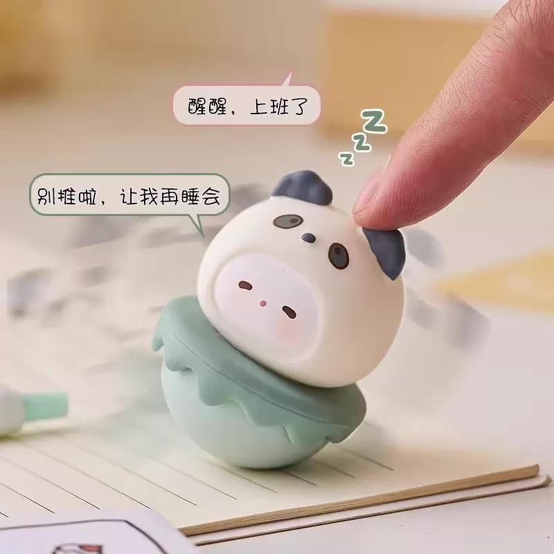 可爱不倒翁治愈情绪办公室桌面小摆件装饰品工位解压神器女生礼物