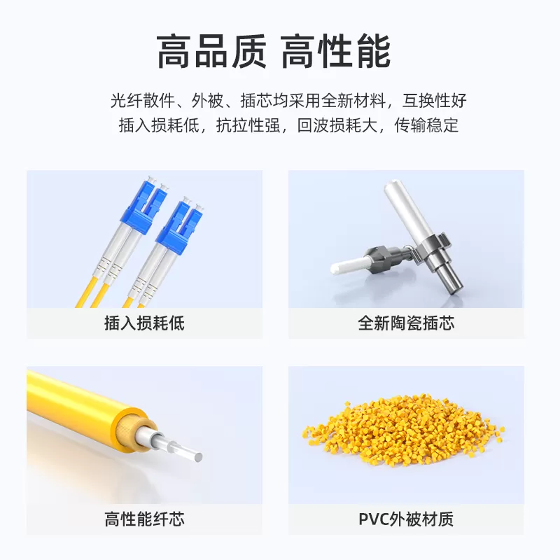 中天通信ZT-NET电信级单模双芯LC光纤跳线SC转FC-ST单模光纤跳线数据中心机房专用光纤尾纤延长线可定制长度