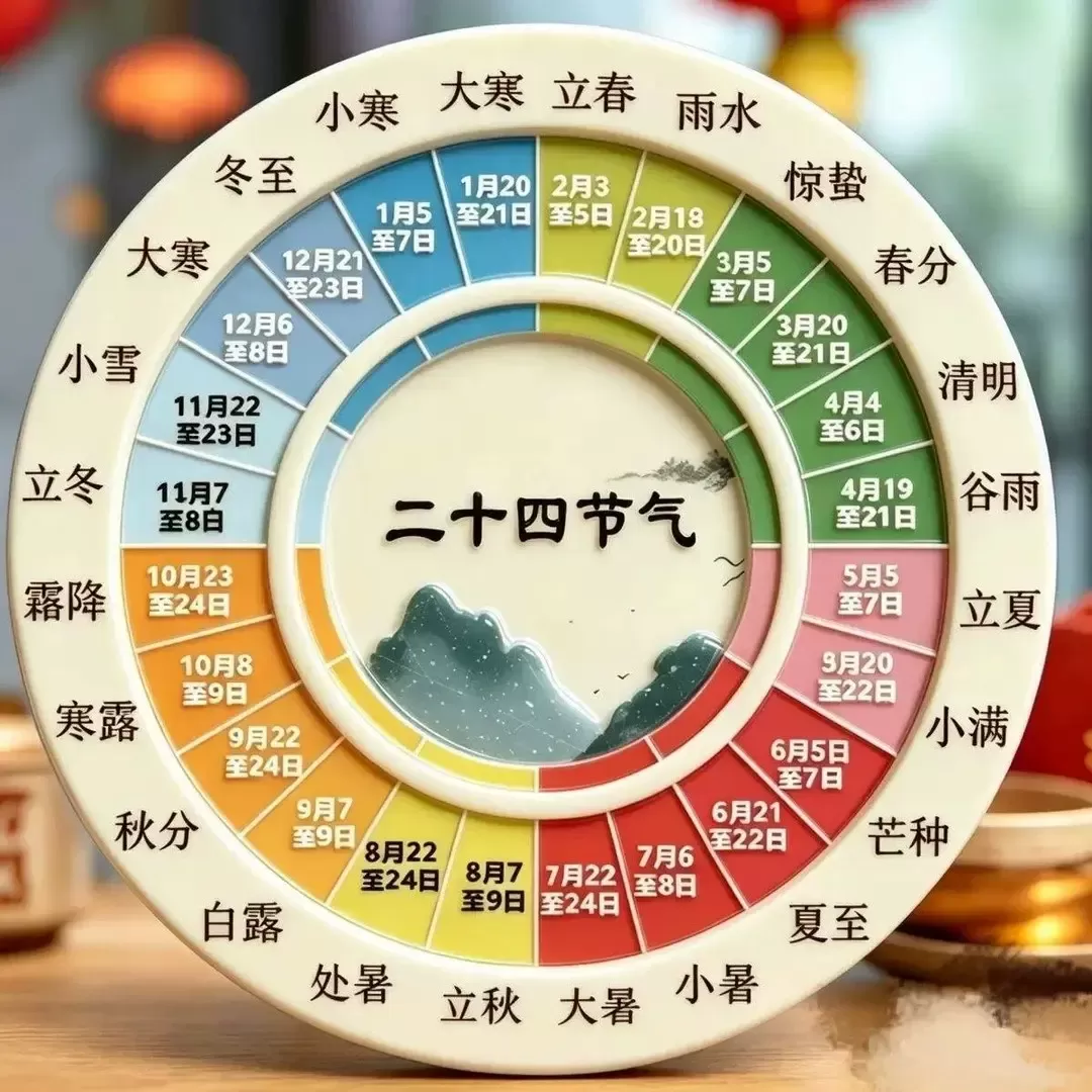 二十四节气时辰作息科普磁吸冰箱贴国风文创家居装