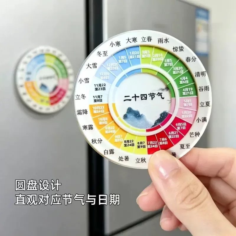 二十四节气时辰作息科普磁吸冰箱贴国风文创家居装