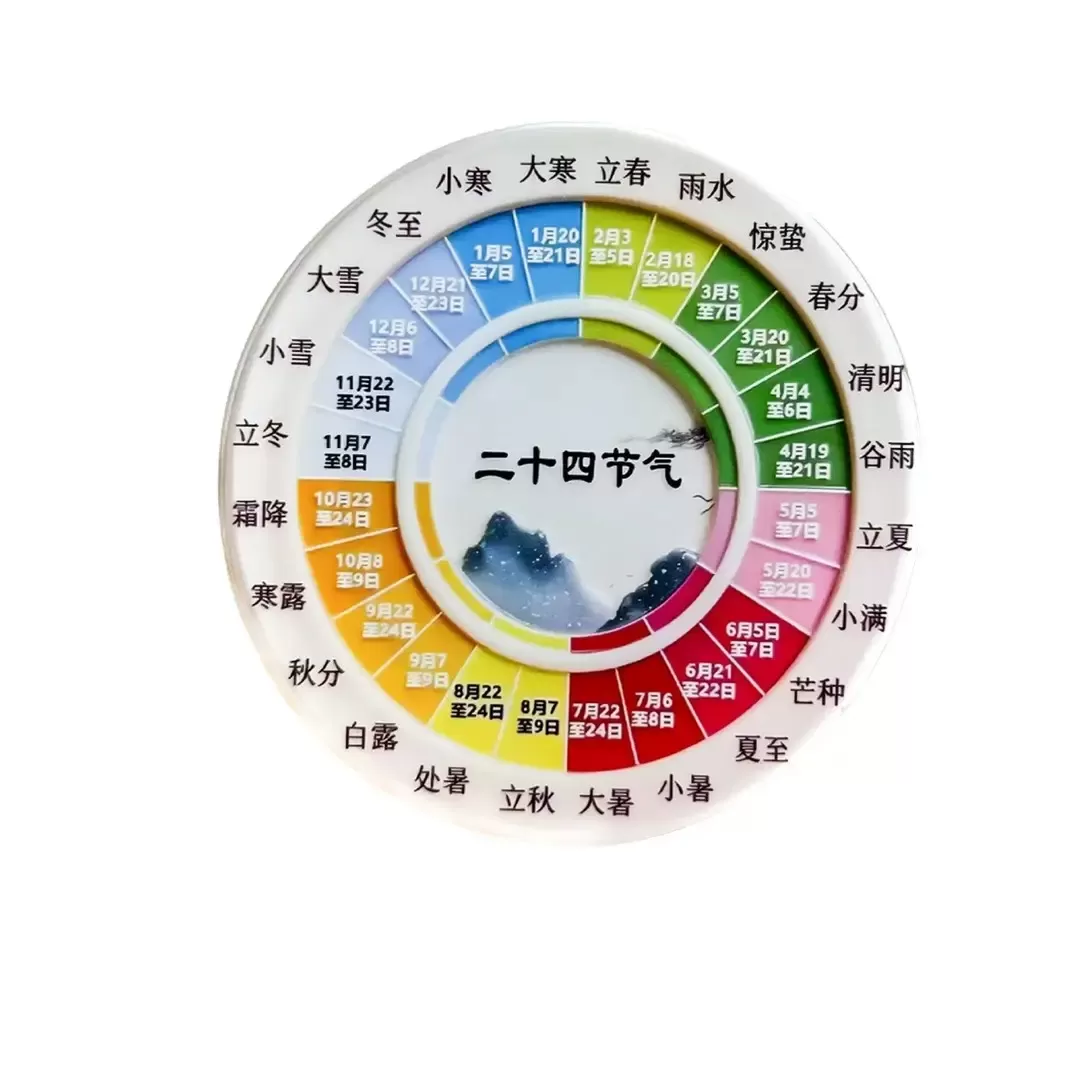 二十四节气时辰作息科普磁吸冰箱贴国风文创家居装