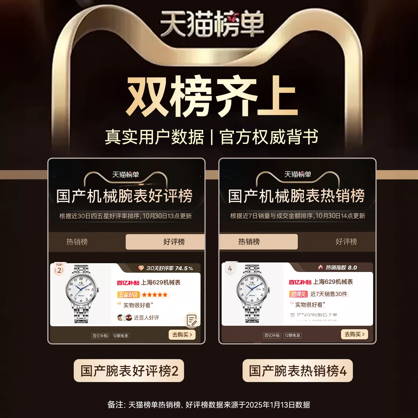 上海牌手表自动机械表双历多功能官方旗舰正品国产男女腕表送长辈