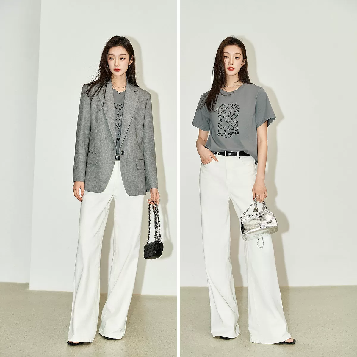 【呼吸TEE】LILY2026夏新款女装复古小猫宽松圆领独特通勤短袖T恤
