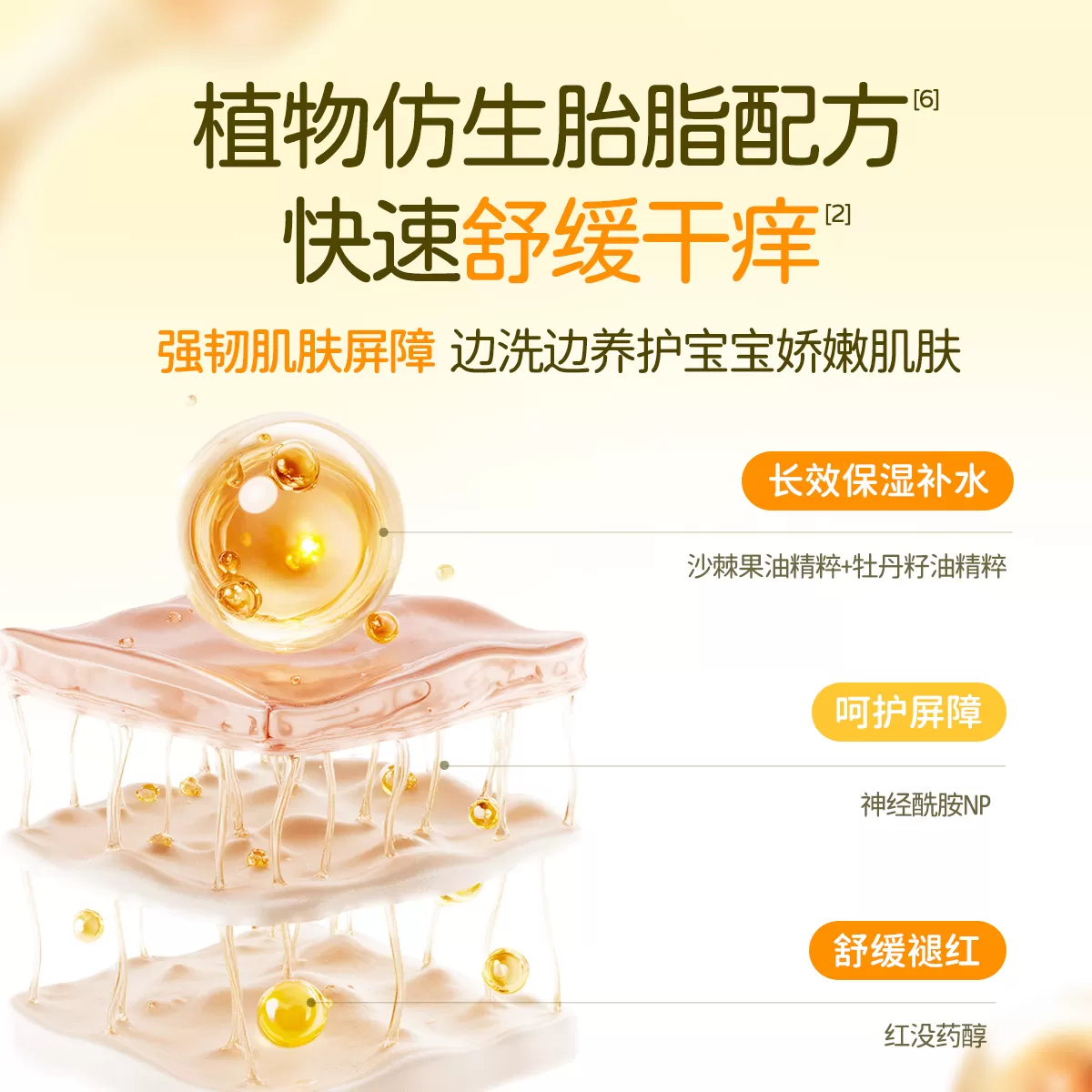 植观儿童沐浴油沙棘果油宝宝专用沐浴露婴儿洗澡沐浴身体油保湿