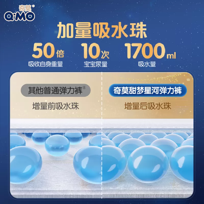 【会员专享】奇莫甜梦星河拉拉裤弹力裤试用装L-2XL夜用尿不湿