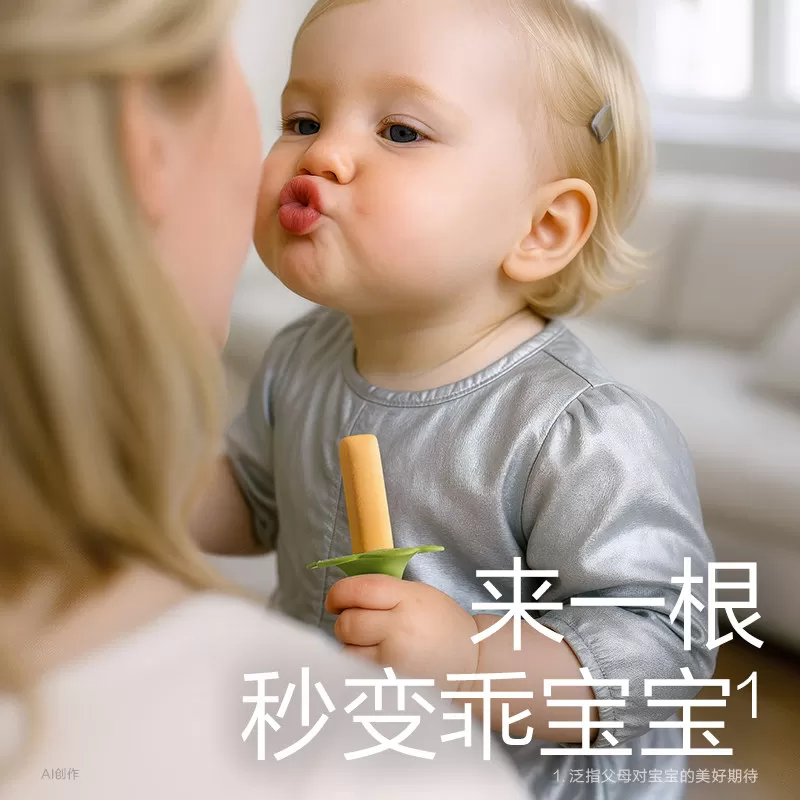 babycare光合星球磨牙棒婴儿宝宝防掉硅胶抓握辅食零食饼干米饼