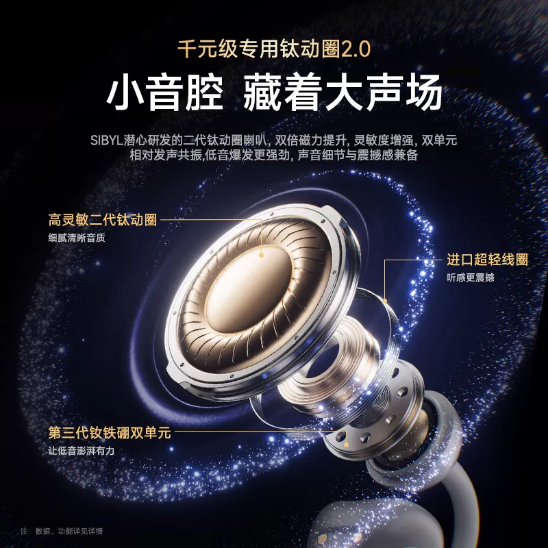 SIBYL熙彼儿EC200蓝牙耳机耳夹式无线运动游戏气骨传导S13升级款