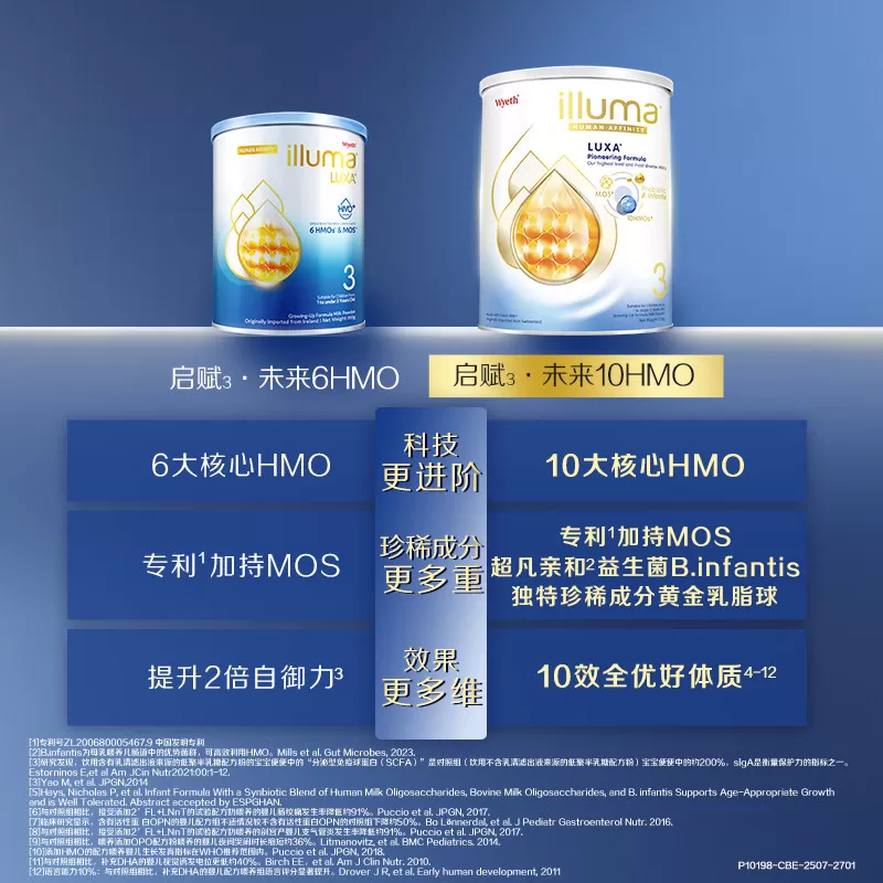 【自营】惠氏新品上市启赋未来10HMO 3段婴幼儿配方奶粉370g进口