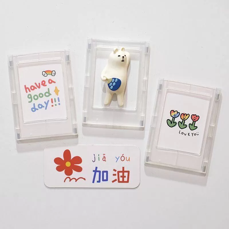 拍立得相框冰箱贴磁贴创意网红ins风3寸照片固定相片卡片磁吸框