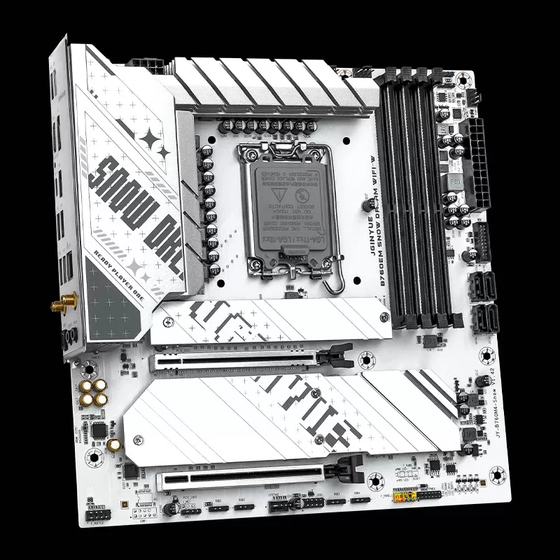 精粤B760EM雪梦主板PCIe 5.0游戏AI绘图渲染大模型酷睿i5 12400F