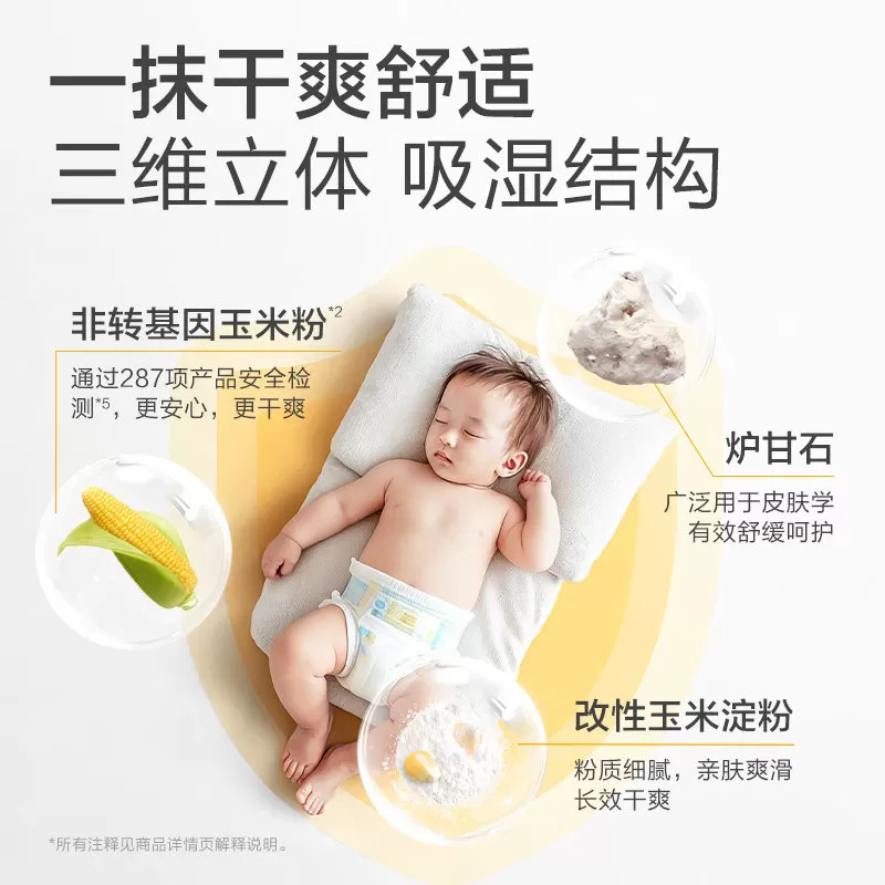 小浣熊新生婴儿爽身粉儿童粉扑宝宝用炉甘石痱子粉防淹干爽吸汗