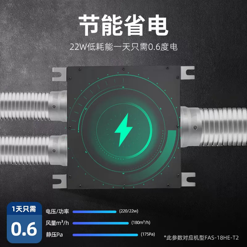 西蒙管道抽风机强力静轻音超薄换气扇新风机遥控家用卫生间排气扇