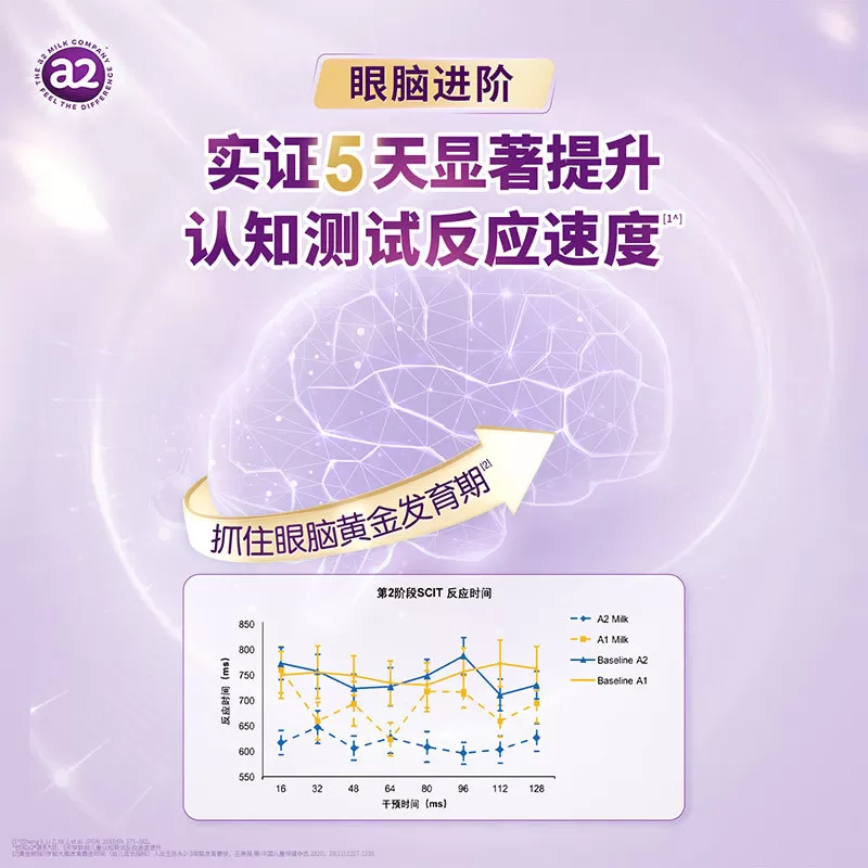 【自营】a2奶粉紫白金婴幼儿3段1岁以上900g*6罐【批批严检】