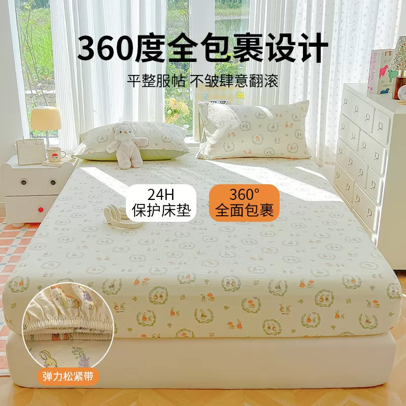 双层纱床笠罩单件2026新款四季通用床罩非纯棉床单全包床垫保护套