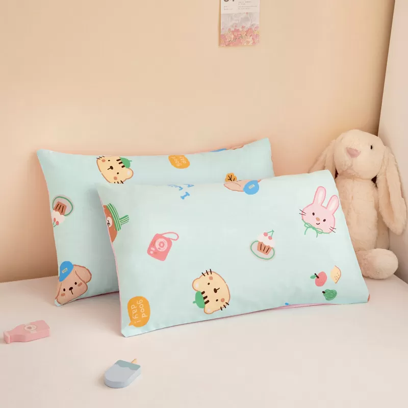 儿童纯棉40x60枕头套幼儿园宝宝30x50卡通枕芯套家用全棉婴儿枕套
