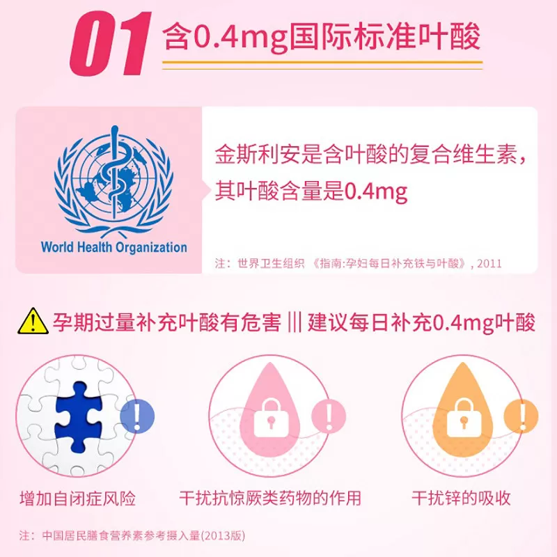 【下拉详情有优惠】斯利安多维叶酸片钙铁锌孕期复合维生素备孕